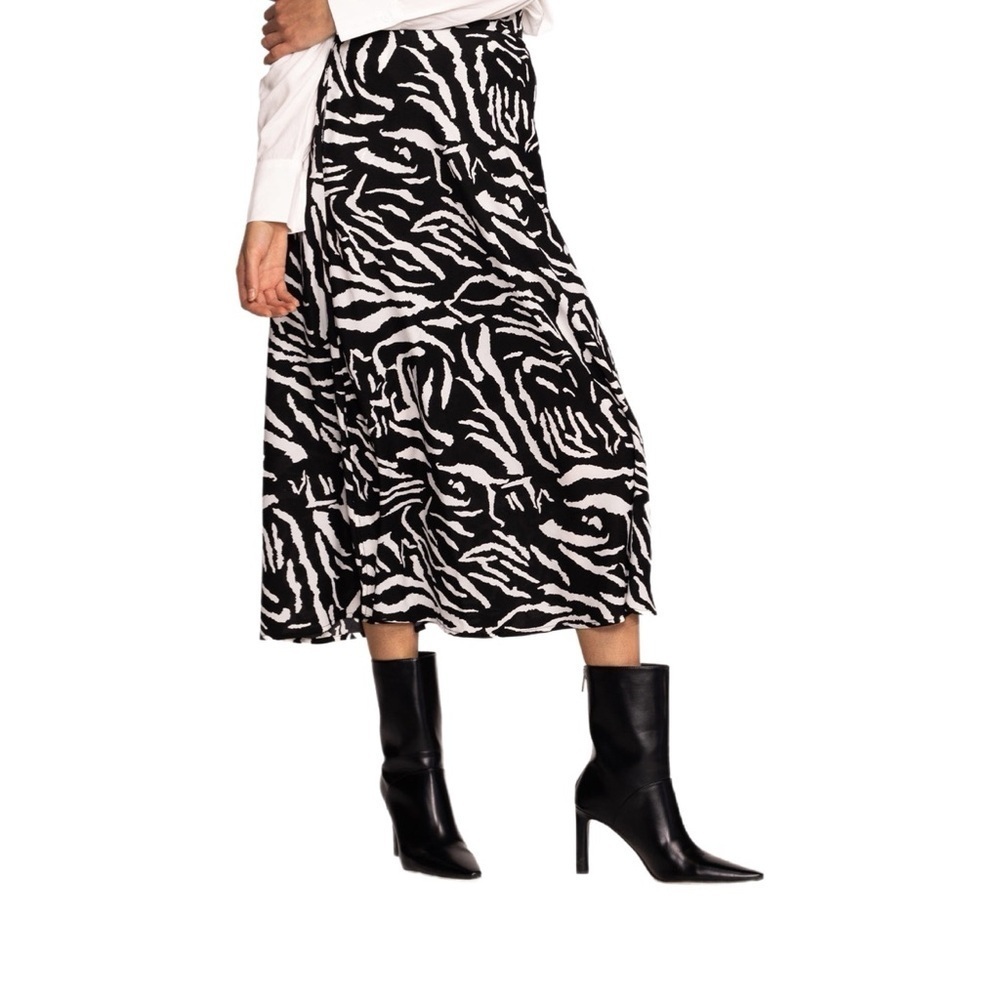 Pink Martini Zebra Maxi Skirt Black & White Size XS